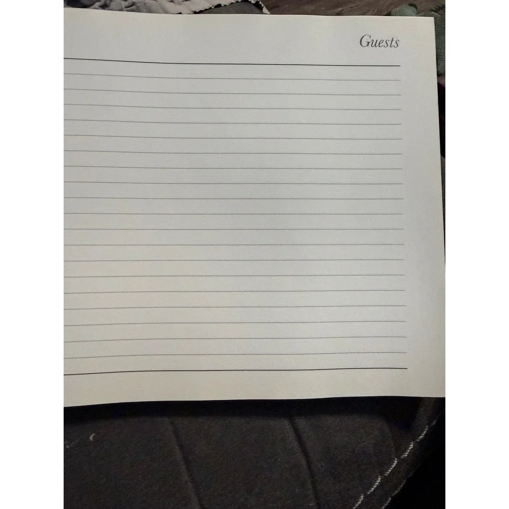 Gallery Leather Black Bonded Leather Guest Book Gold Edged 190 Pages Maine USA